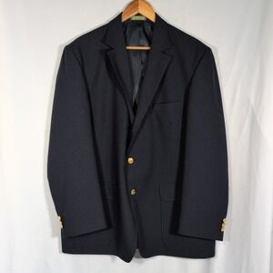 Orvis Jacket Blazer Mens 44R Navy with 3 Gold Buttons Single Vented